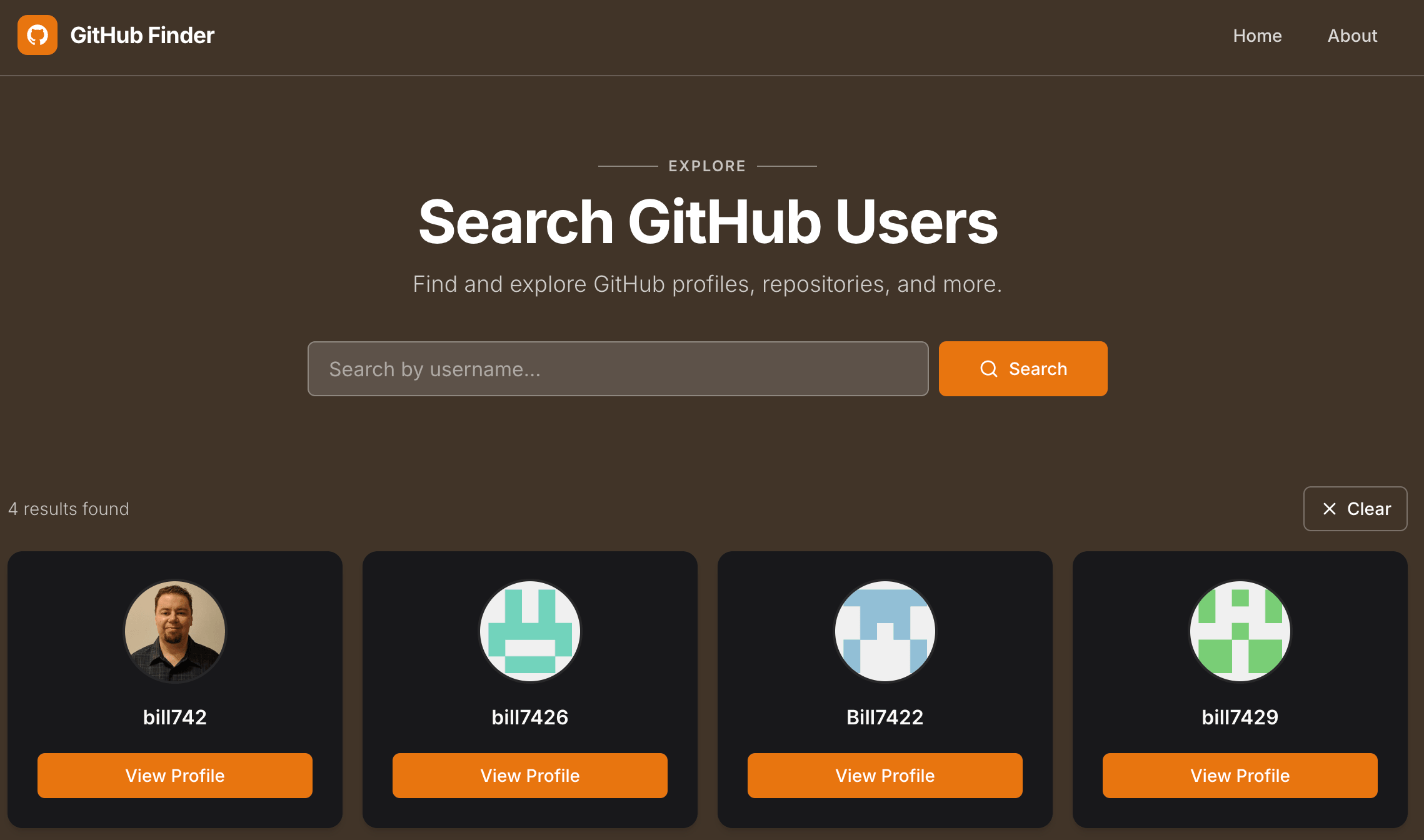 GitHub Finder